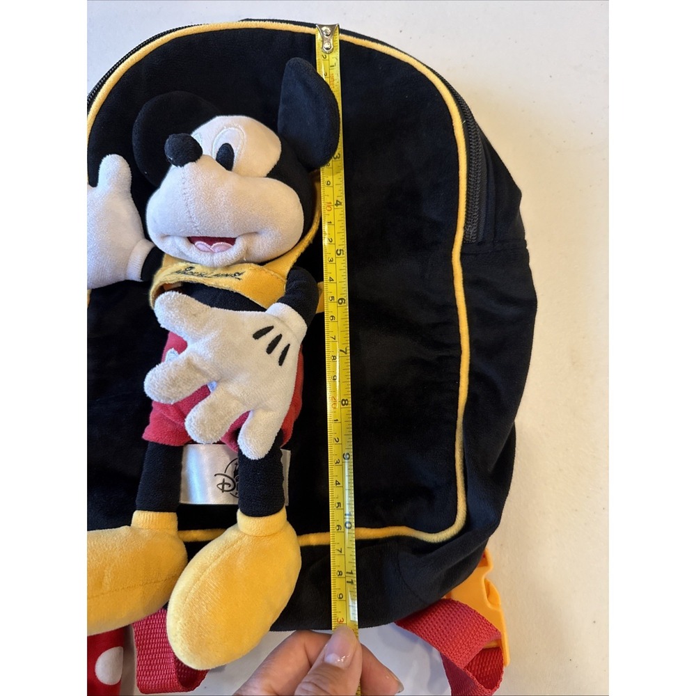 Disney Parks Soft Mickey & Minnie Mouse  Backpack W/ Attached Soft Plush Toy - Picture 7 of 9